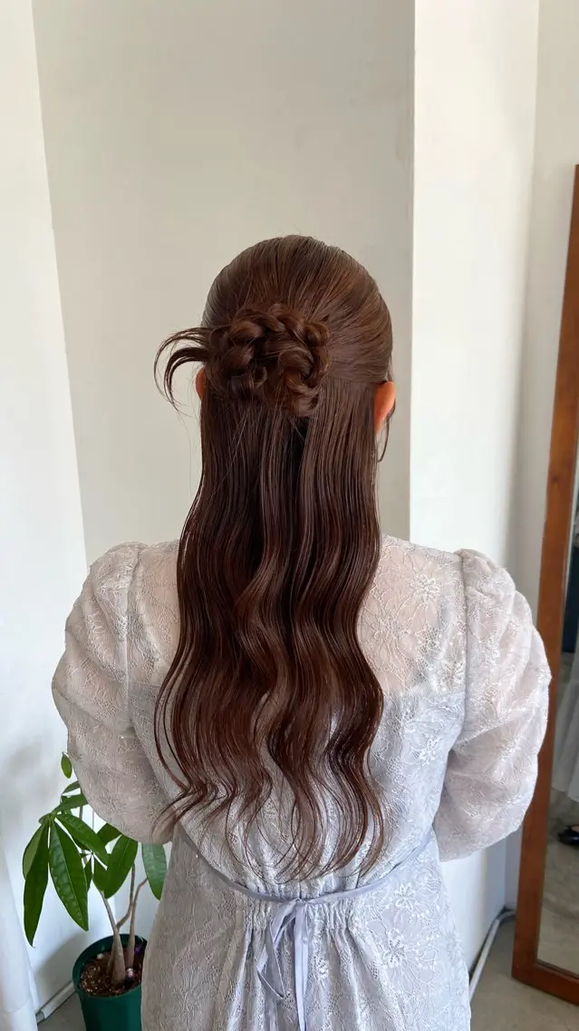 ヘアアレンジ まつ あみのヘアスタイル