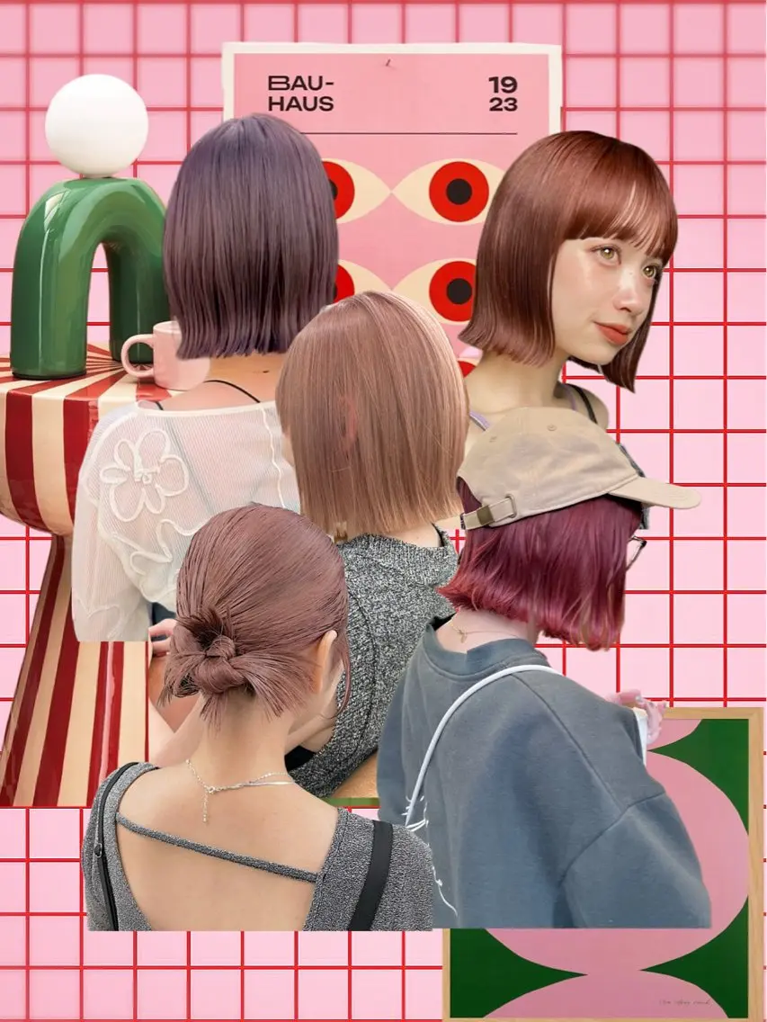 ショート カラー ブリーチ ボブ 泉愛美/銀座美容師 /暖色カラー/ボブのヘアスタイル