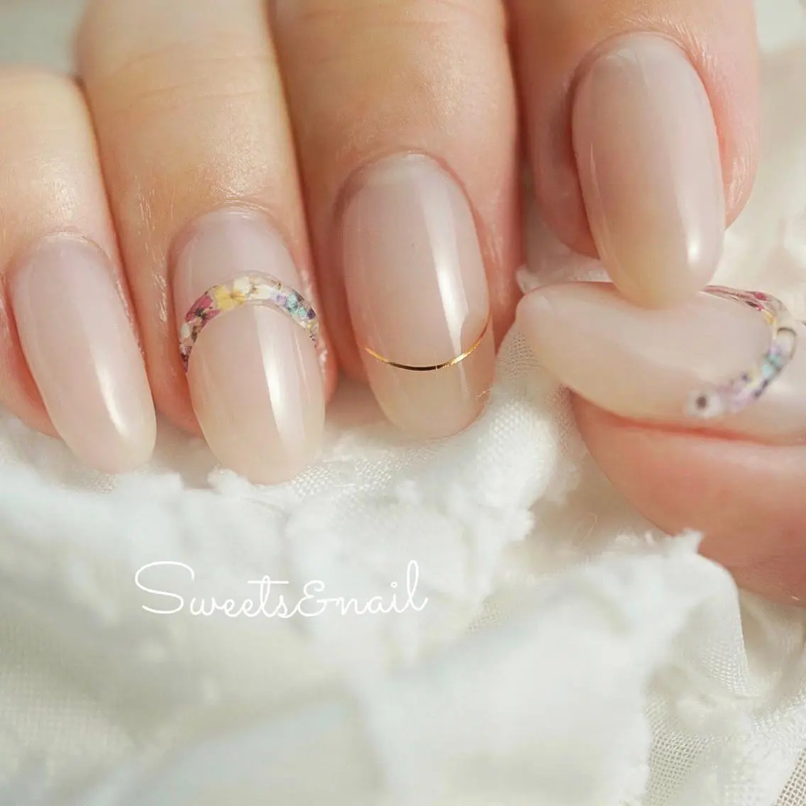 ネイル アートネイル クリアネイル フラワーネイル フレンチネイル ジェルネイル Sweets& nail みなこのネイルデザイン
