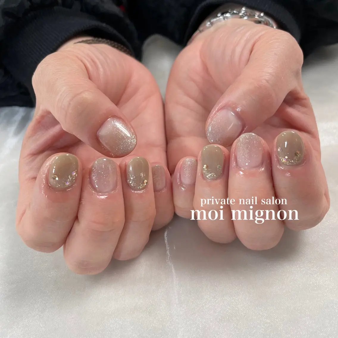 ネイル ラメ(グリッター) ハンドネイル nailist Aki♡のネイルデザイン