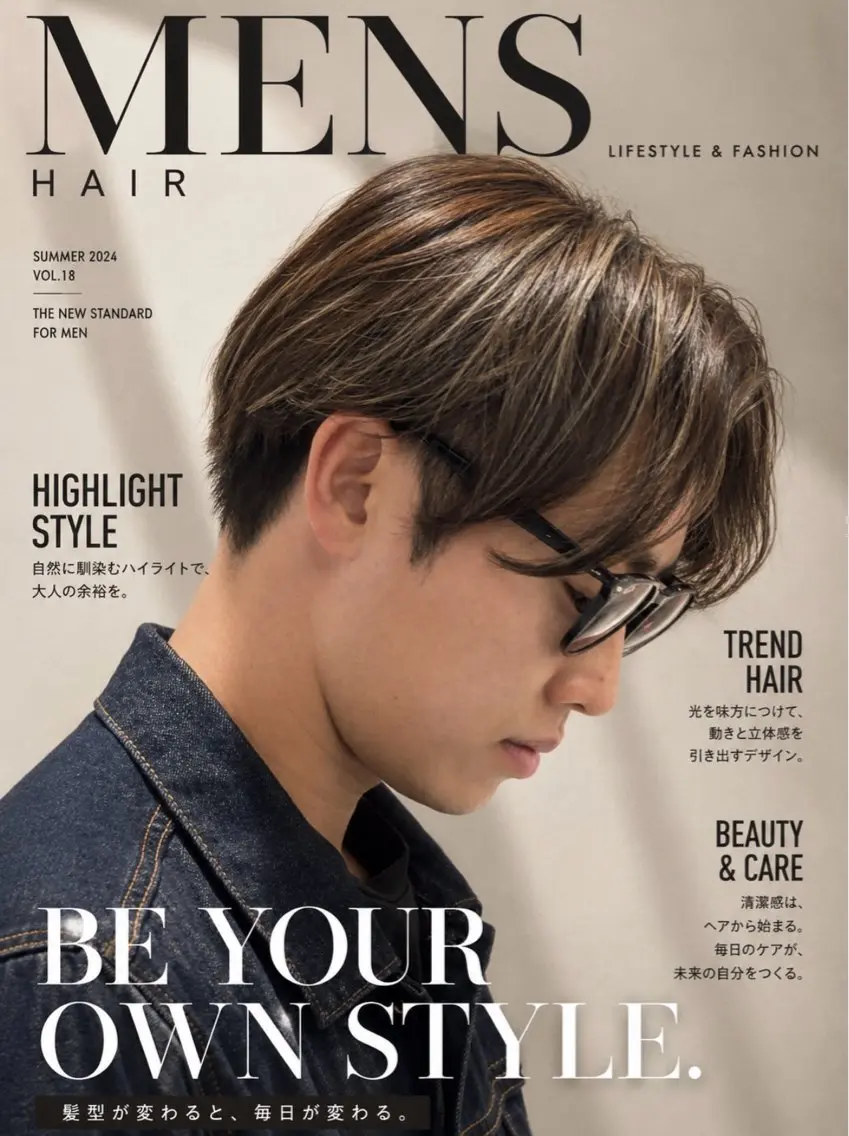 ショート メンズ メンズハイライト メンズハイトーン メンズメッシュ ハイライト カット ヘアカラー トリートメント 🇺🇸メンズ特化/ パーマ特化ren🎸のヘアスタイル