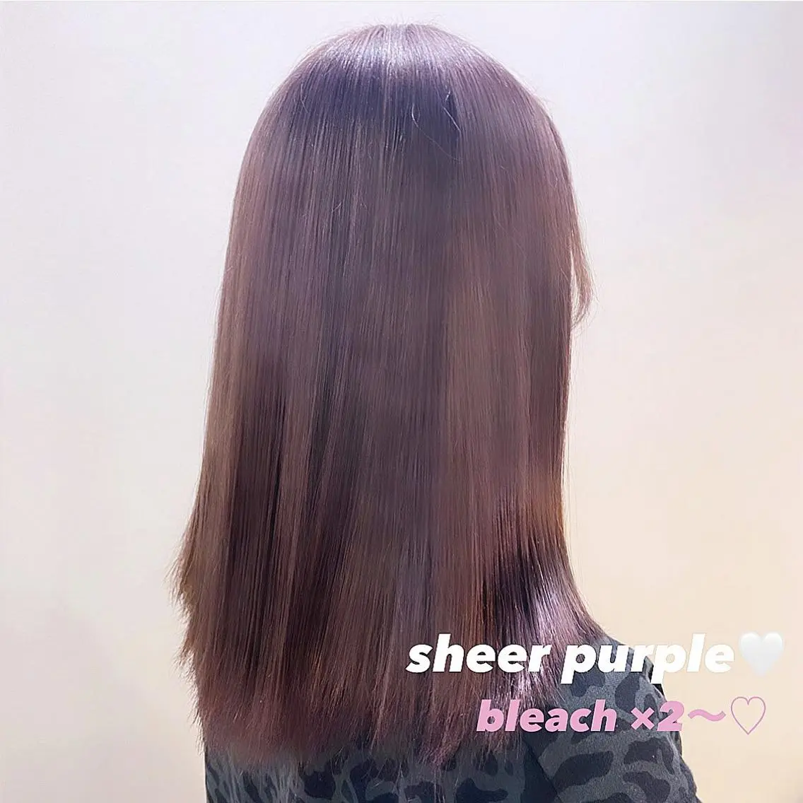セミロング カラー パープルカラー ブリーチなしWカラー 🎀韓国ヘア/amiのヘアスタイル
