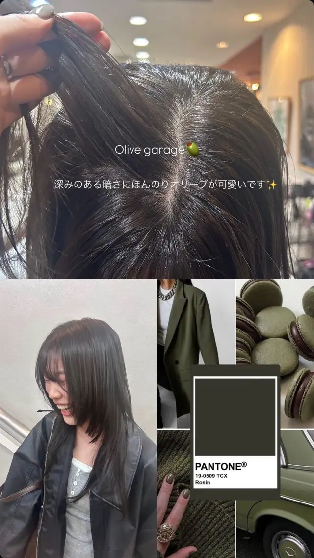 カラー 透明感カラー オリーブカラー カット ヘアカラー MIYUU心優/ ナチュラルヘアのヘアスタイル