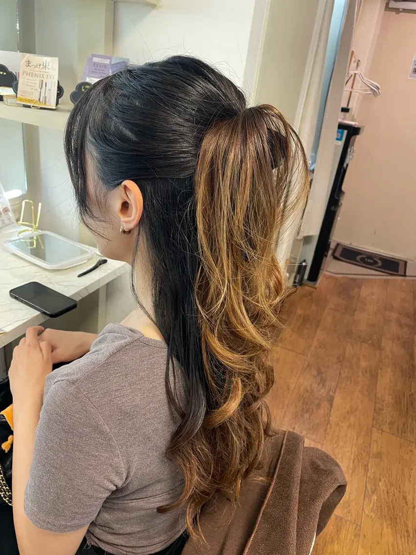 ロング ヘアセット 六本木0分ヘアセット ヘアメイクのヘアスタイル
