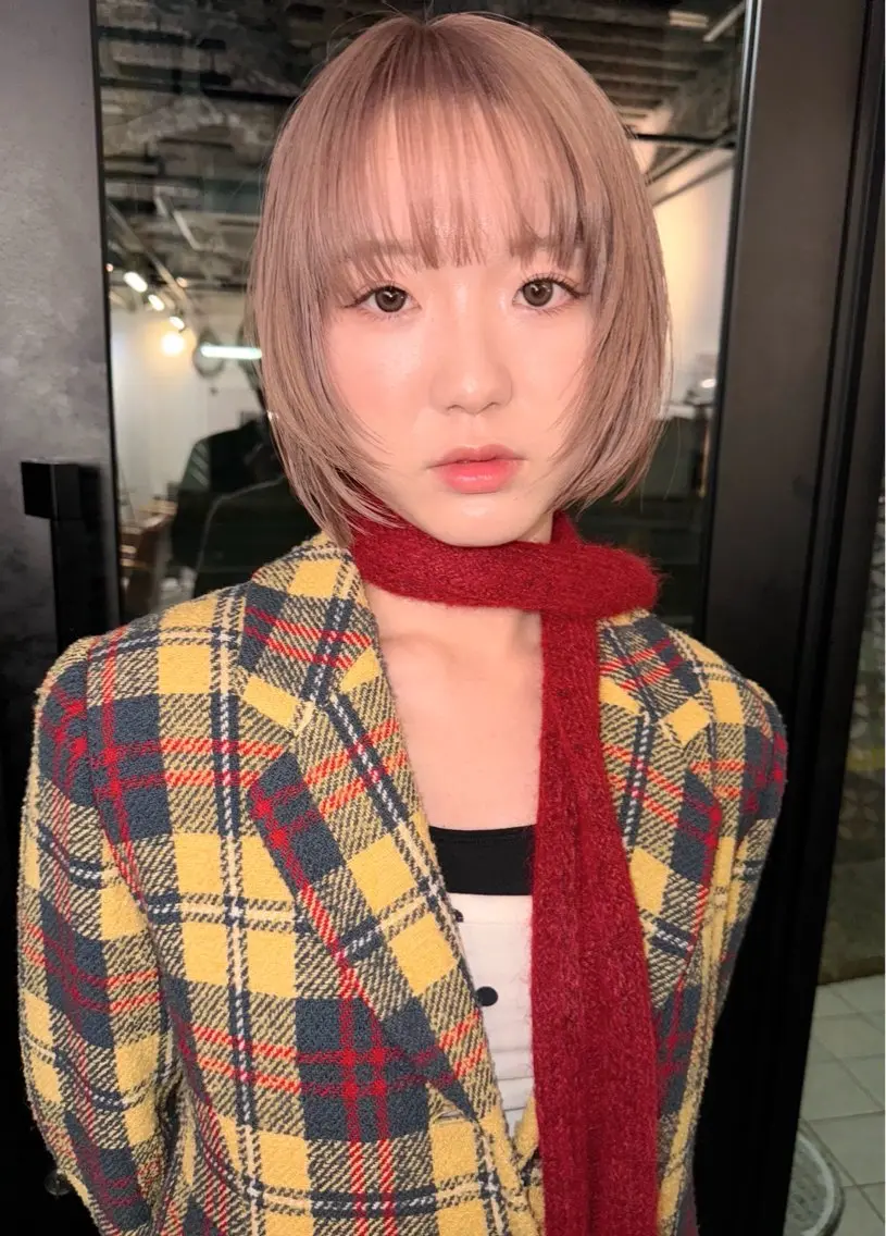 ミディアム ボブ 小野田 航己のヘアスタイル