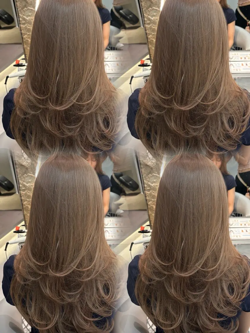 カラー ヘアカラー 富永 愛梨のヘアスタイル