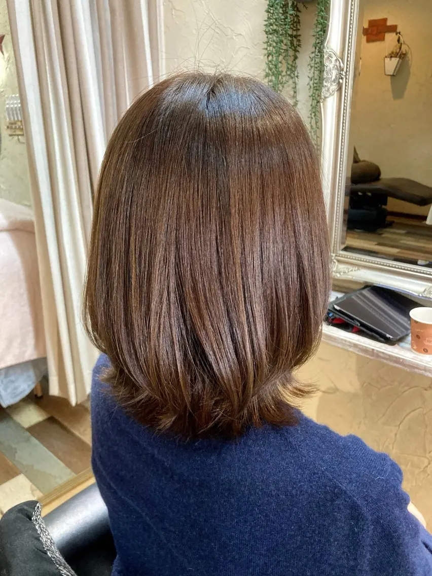 ミディアム カット ヘアカラー 🌈20年目突入🎉 山口のヘアスタイル