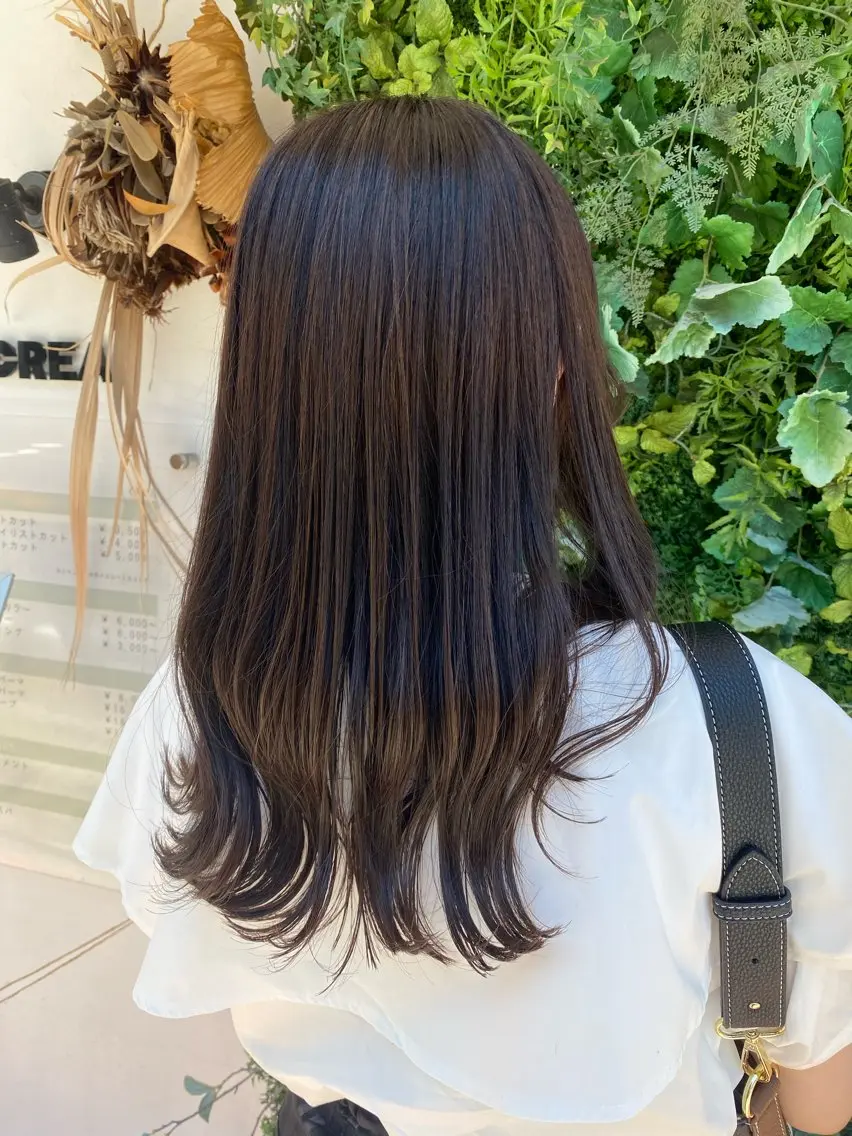 ロング カラー カット ヘアカラー トリートメント 透明感カラー/韓国 ヘア🩶yuri🩵のヘアスタイル