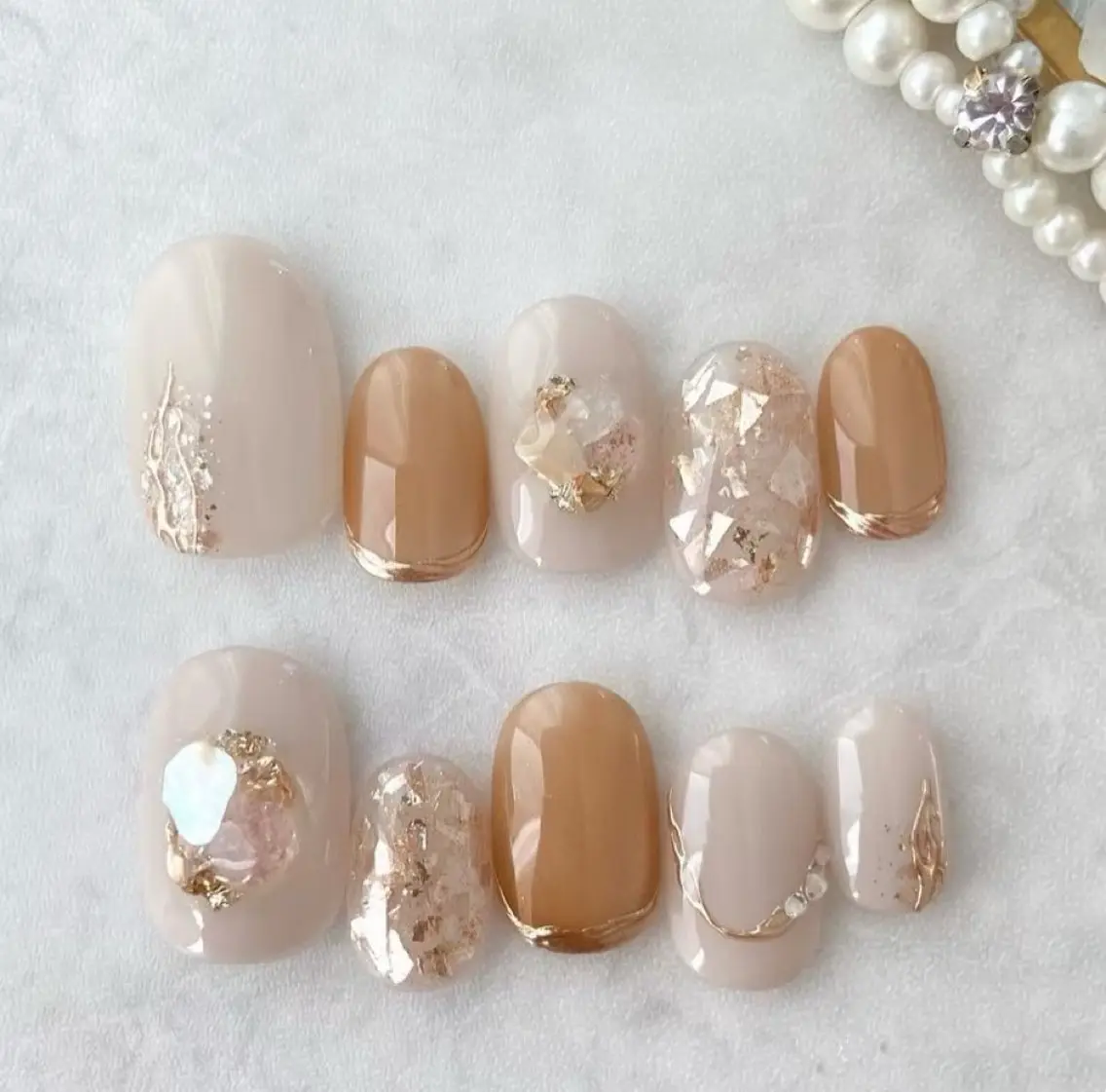 ネイル アートネイル チークネイル 長さ出し フレンチネイル ジェルネイル YK Beauty Salonのマツエク・マツパデザイン