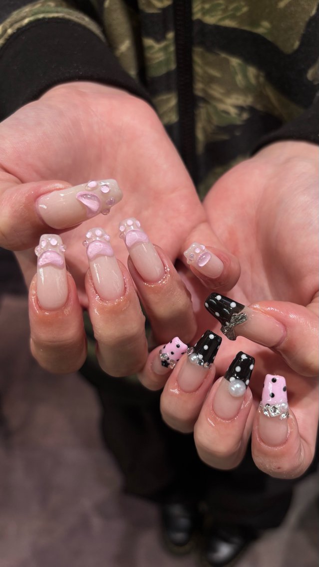 ネイル アートネイル 長さ出し ハンドネイル color.nail 🫧ionaのネイルデザイン