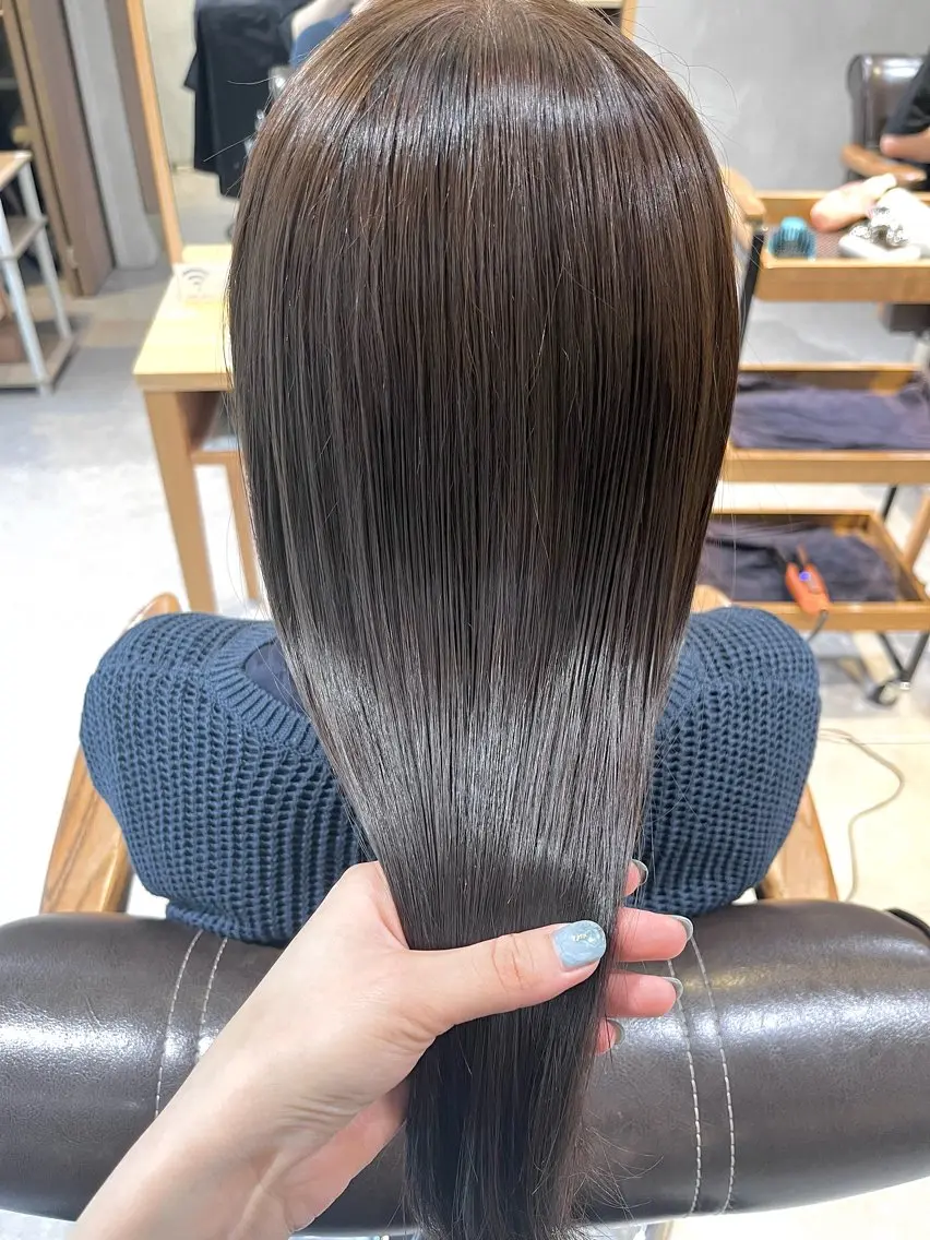 カラー ブリーチ ラベンダーカラー ブリーチなしカラー カット 縮毛矯正 ボブ/murata ⠀ ⠀ ⠀のヘアスタイル