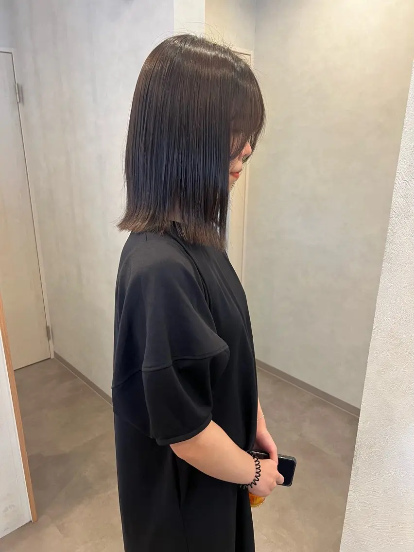 ミディアム 髪質改善 縮毛矯正/髪質改善 riwaのヘアスタイル