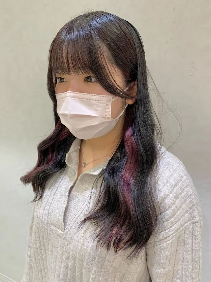 ロング カラー ヘアアレンジ ヘアカラー トリートメント ayumi🌈 インナーカラー🌈のヘアスタイル