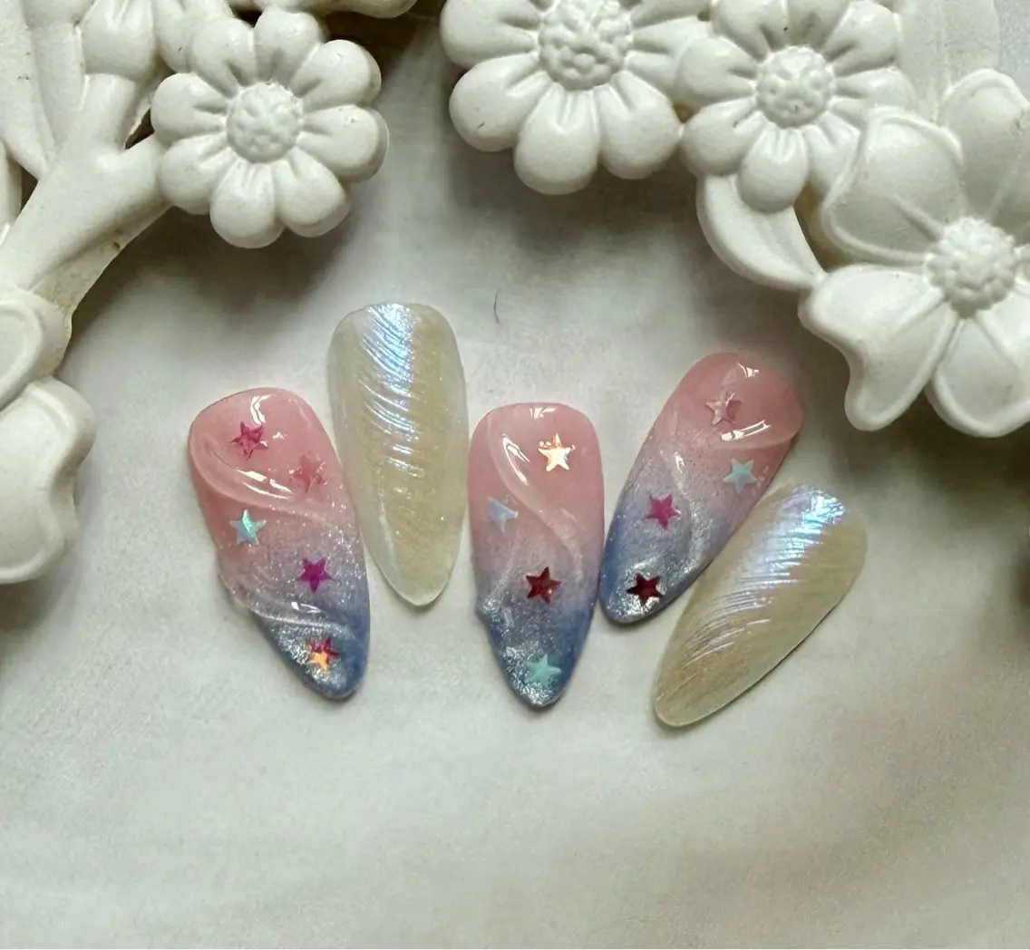 ネイル アートネイル チークネイル フラッシュネイル フラッシュマグ フレンチネイル Mai’s nailのネイルデザイン