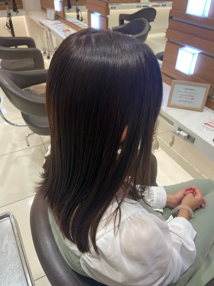 セミロング カラー カット トリートメント ヘッドスパ 💎【ちゅるんカラ ー】あいみ💎のヘアスタイル