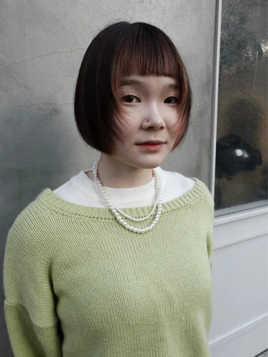ショート 顔周りカット ai | 似合わせhair♡のヘアスタイル
