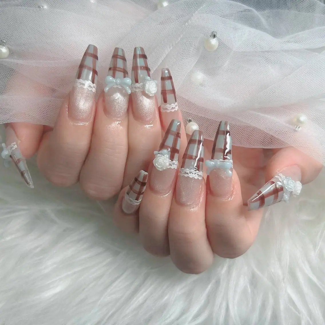 ネイル フットネイル フレンチネイル グラデーション 韓国ネイル ロングネイル ハンドネイル Hani Nail Salonのネイルデザイン