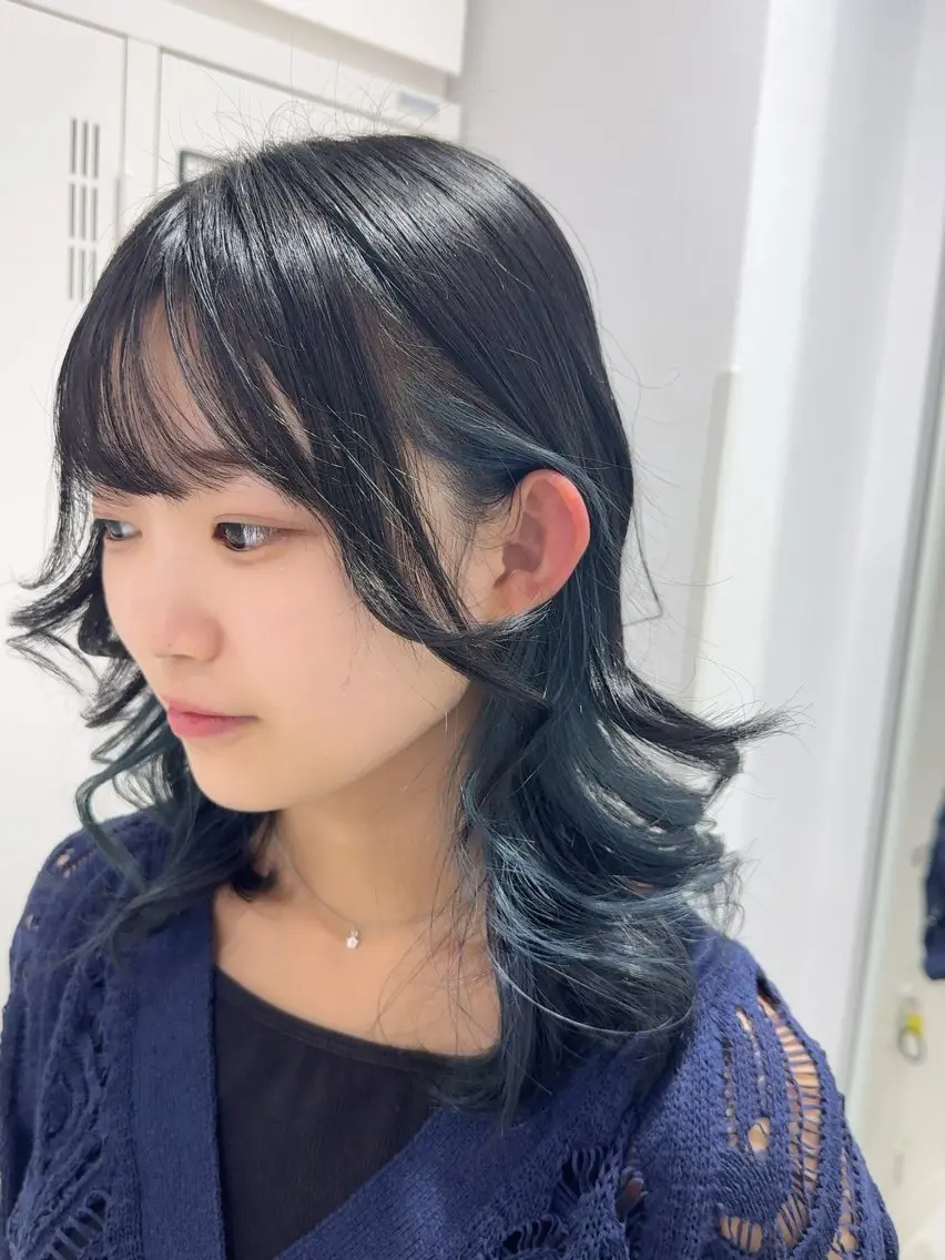 セミロング カラー ヘアカラー 🎀藤沢ハイトーン ららのヘアスタイル