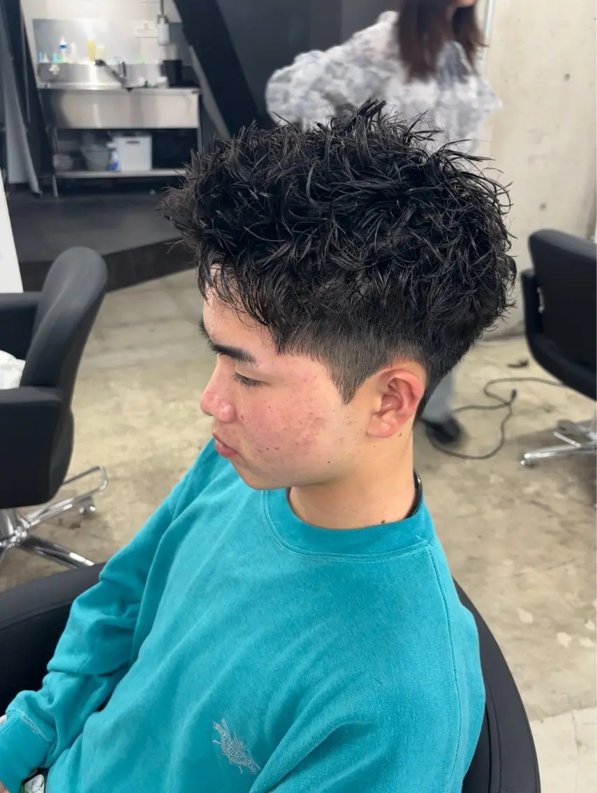 パーマ メンズ メンズパーマ スパイキーショート 福岡美容室【pia】 タイヘイのヘアスタイル