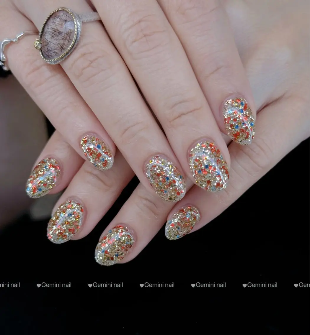 ネイル フラッシュネイル Gemini nail.Yukiのネイルデザイン