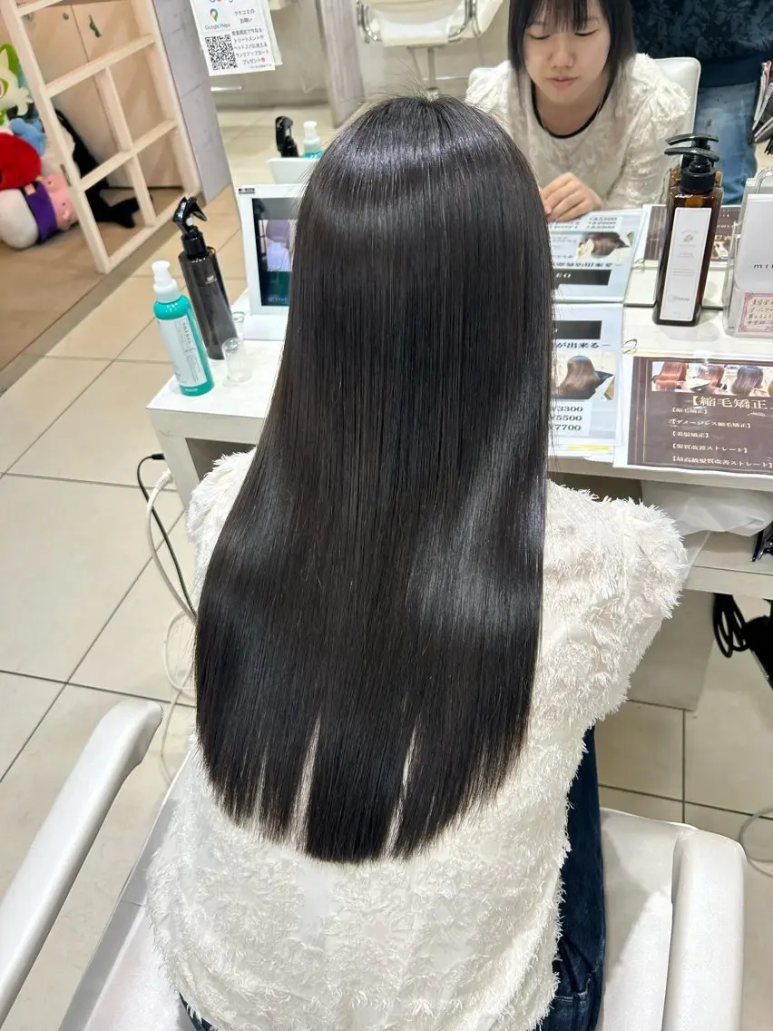 ロング カット ヘアカラー 縮毛矯正 【髪質改善カラー】 瀧田嵐士🇰🇷のヘアスタイル
