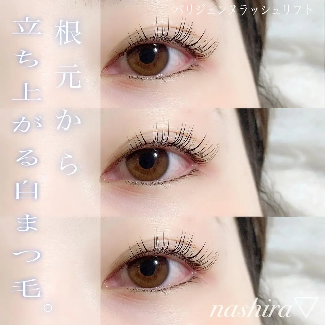 マツエク・マツパ パリジェンヌラッシュリフト 一重×まつ毛パーマ nashira恵比寿 まつ毛&眉毛サロンのマツエク・マツパデザイン