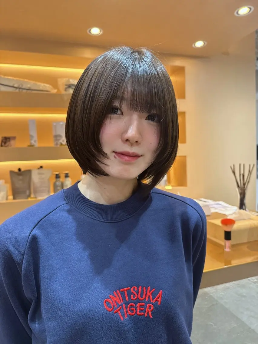 ショート 顔まわりレイヤー 顔周りカット レイヤーカット カット ヘアカラー トリートメント ヘッドスパ 🦋韓国レイヤー特化 🦋髪質改善🩵来輝のヘアスタイル