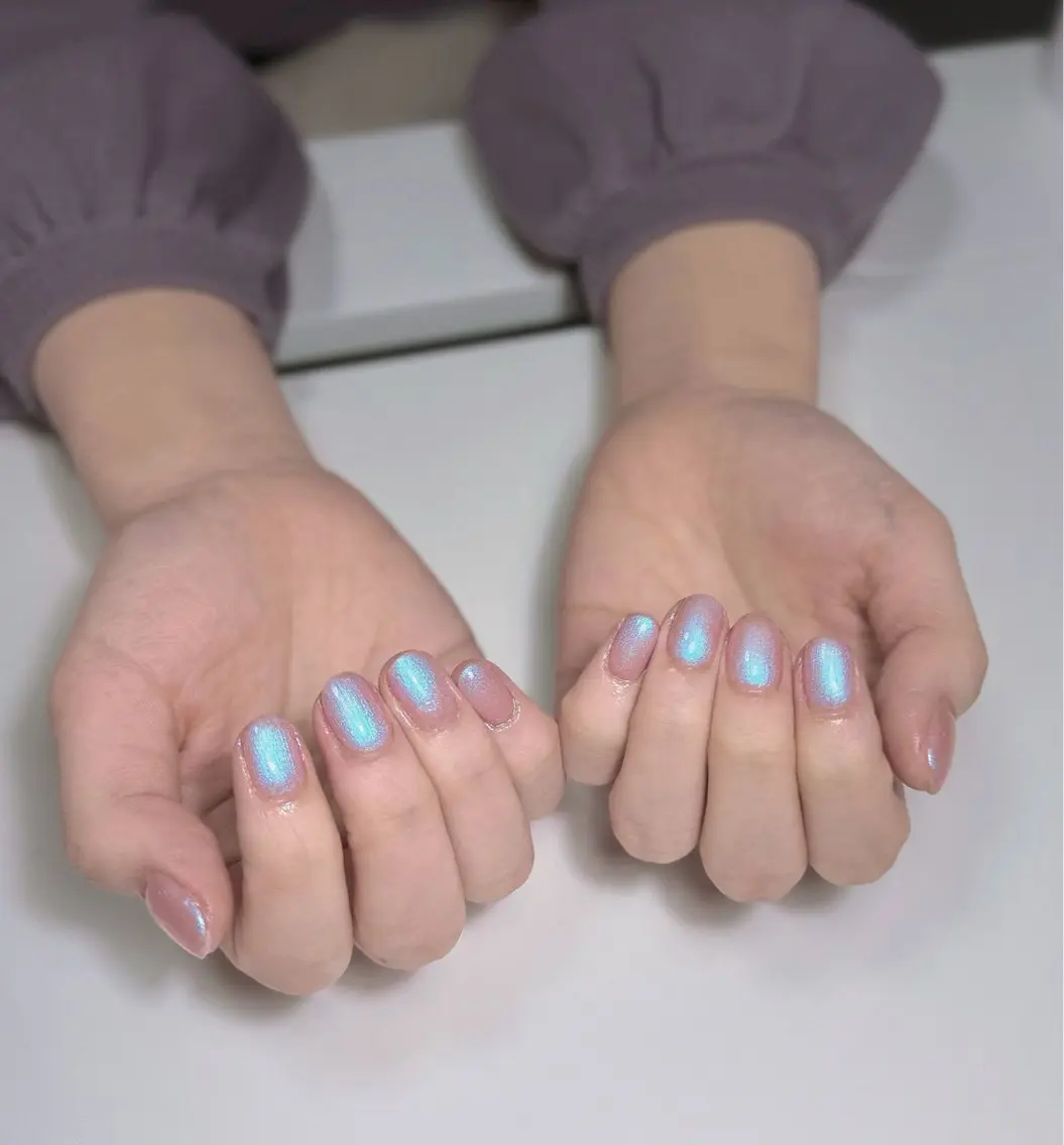 ネイル オーロラネイル チークネイル フットネイル フレンチネイル ジェルネイル Nichi Nailsのネイルデザイン