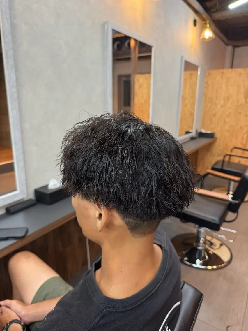 ショート パーマ メンズ カット パーマ 増山 諒 【メンズ専門美容師】のヘアスタイル