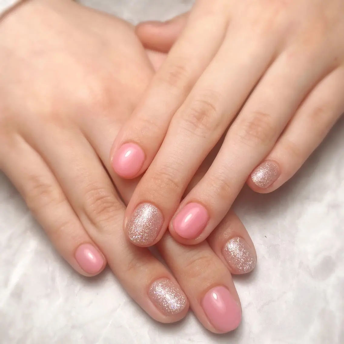 ネイル ピンク 春ネイル ハンドネイル 藤村 くるみのネイルデザイン