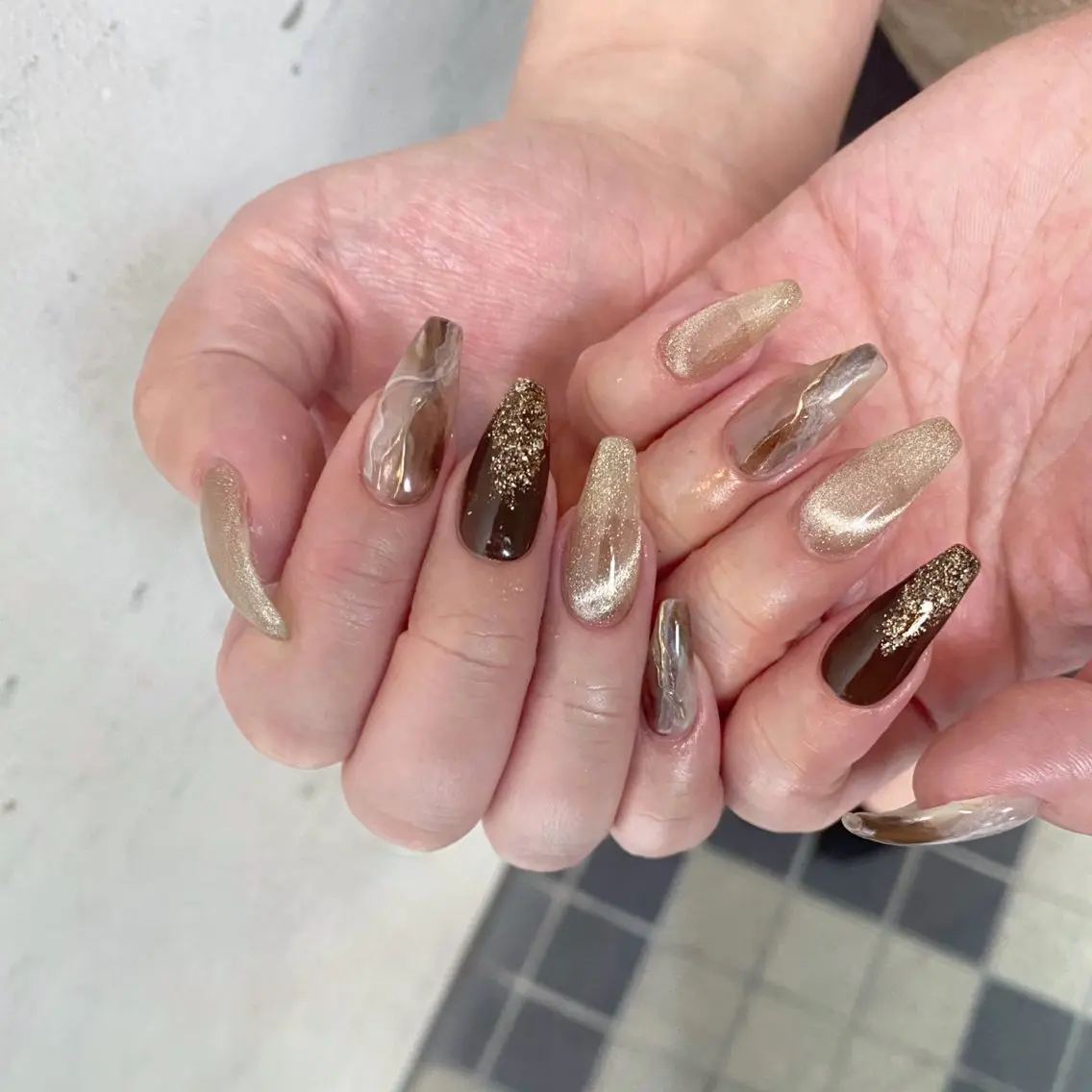 ネイル アートネイル スカルプネイル nail solon joieのネイルデザイン