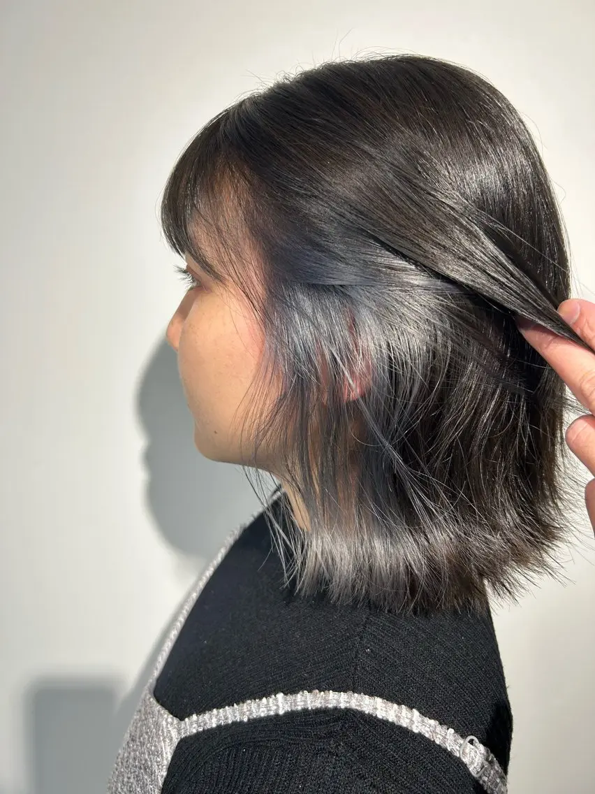 ミディアム ヘアカラー カラーアンドケアリタ kitamuuuのヘアスタイル