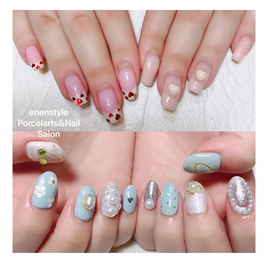 ミディアム ネイル ハンドネイル 🐾enen style 🐾のネイルデザイン