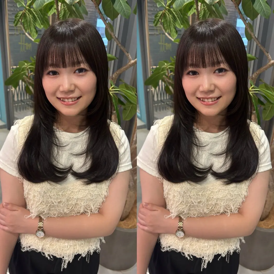 ミディアム カラー カット ヘアカラー トリートメント JUMI/ショート/ ボブ/透明感カラー✨のヘアスタイル