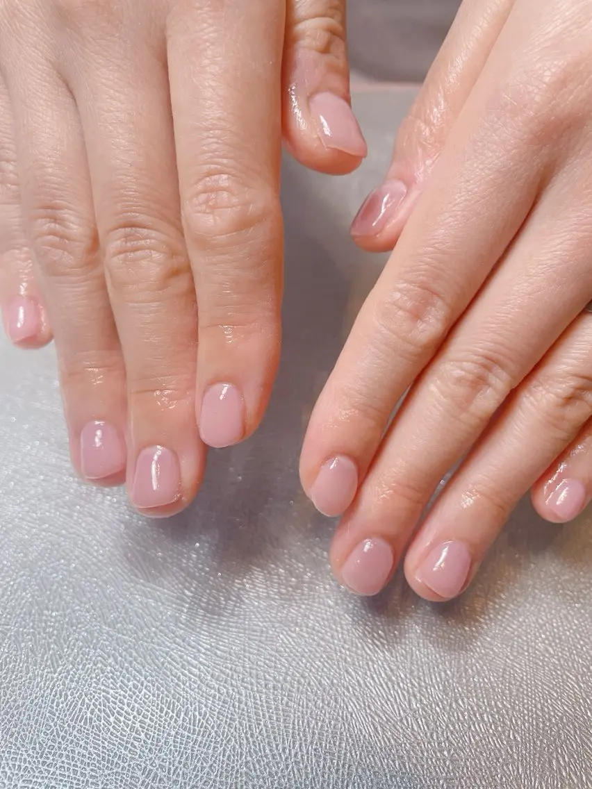 🐻ハンドネイル💅　　　　　　　　　　　　　　　　　　　ワンカラー、オフなしの写真