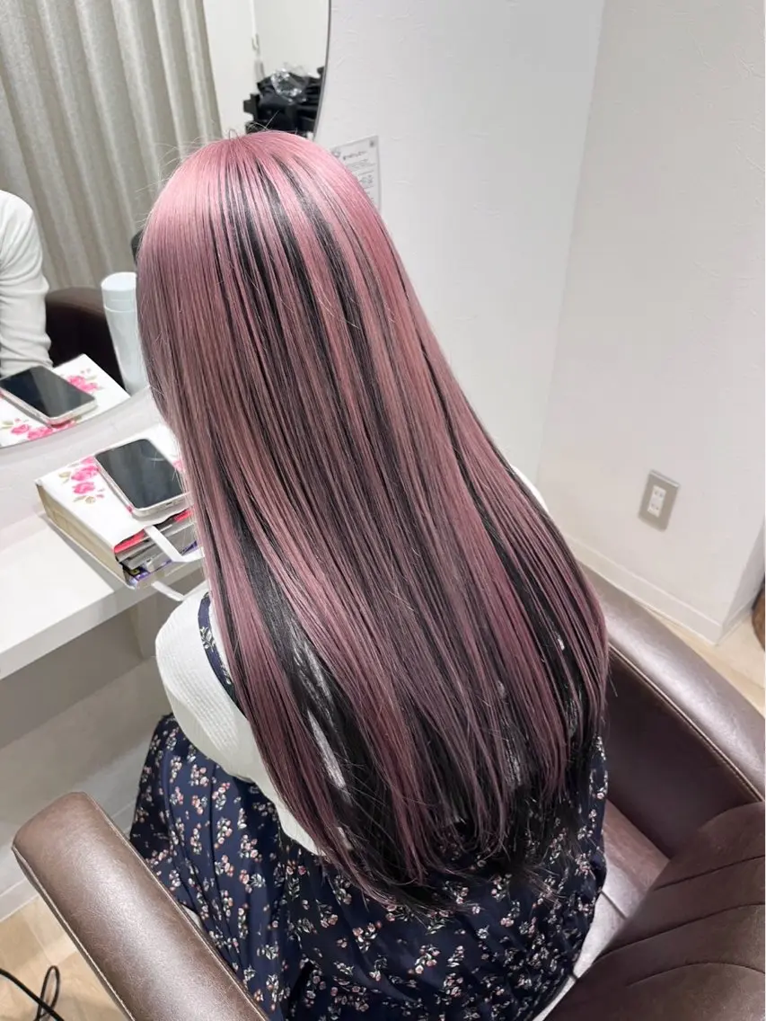 ロング カラー ヘアカラー トリートメント ヘッドスパ 【ハイトーン特化】 🦋森山陽向/大宮のヘアスタイル