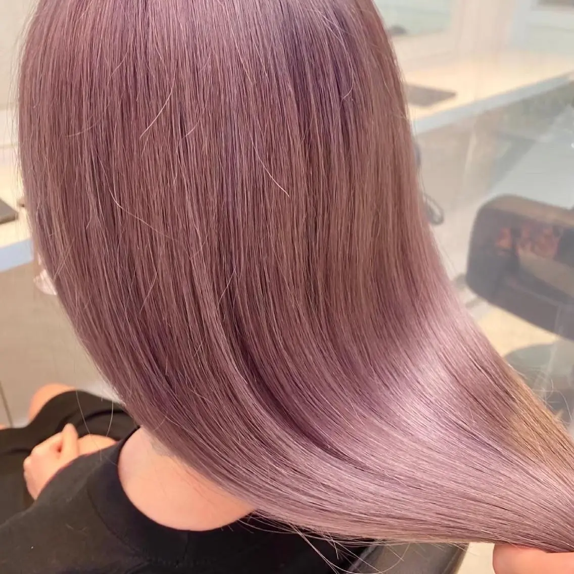 カラー アッシュ ベージュカラー 黒髪 ブリーチ ブラウンカラー MEI🎀レイヤー 🎀韓国styleのヘアスタイル
