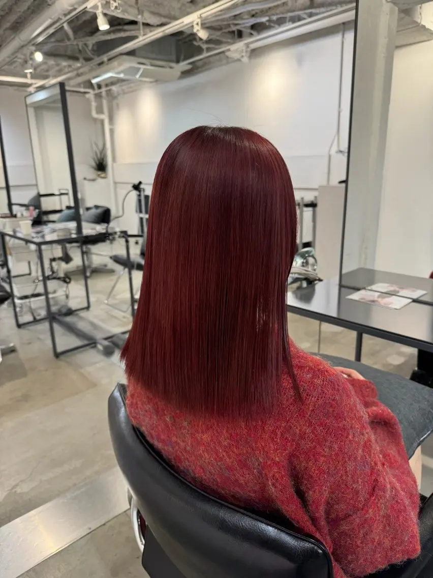 セミロング カット ヘアカラー トリートメント 新宿/顔周りカット +レイヤー=しずく♩のヘアスタイル