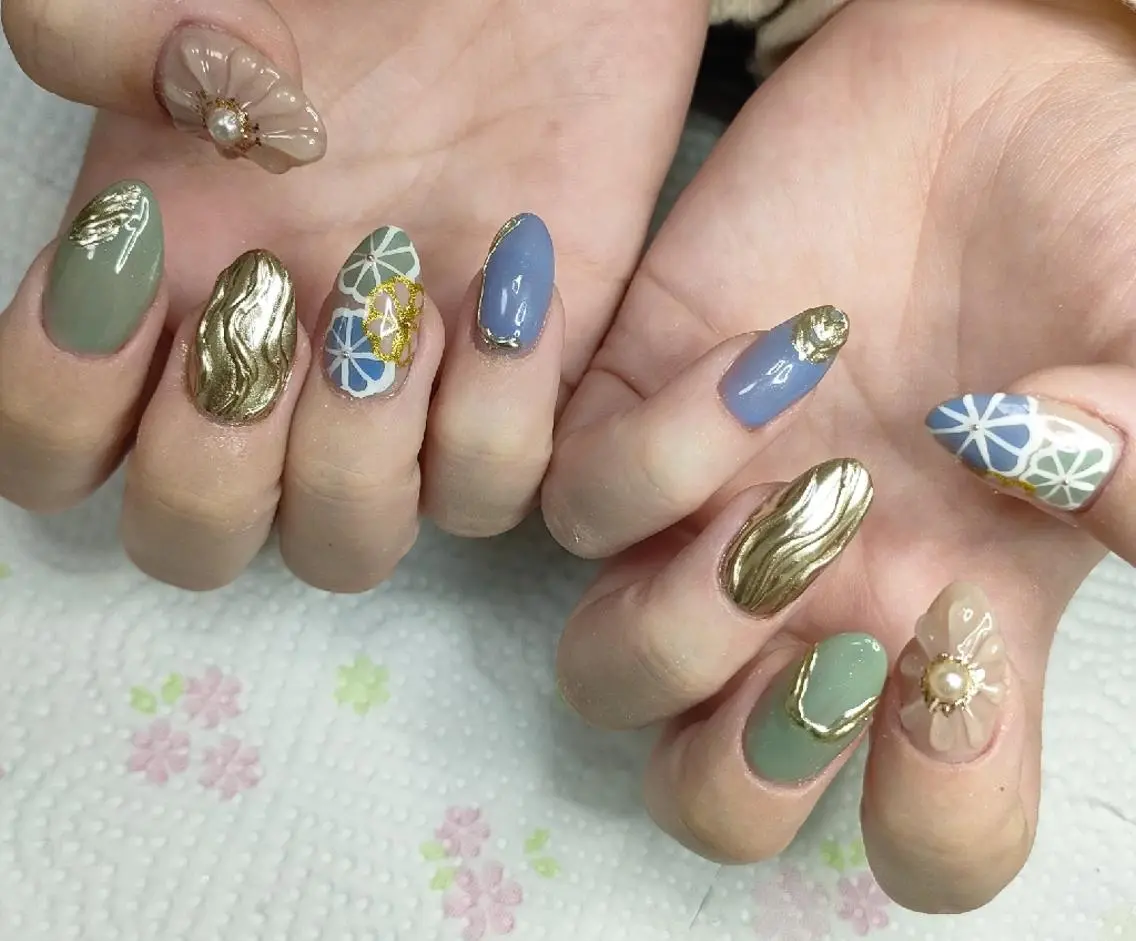 ネイル ハンドネイル Kame_ nail🐢💕のネイルデザイン