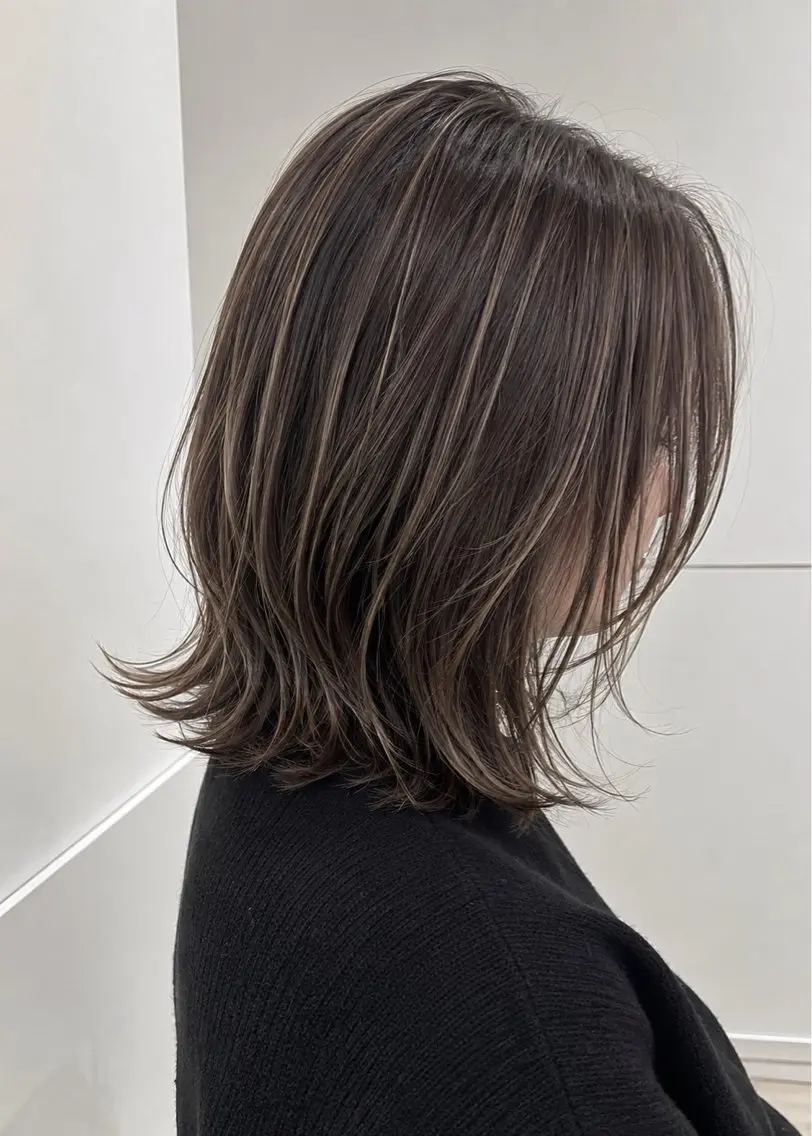 ミディアム カラー ヘアカラー トリートメント 佐藤優晟/カラー/ 癖毛ショート/表参道のヘアスタイル