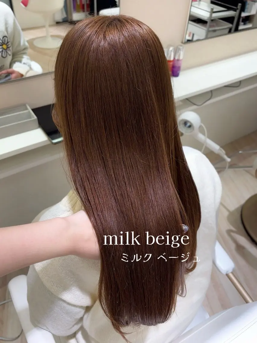ロング カラー ヘアカラー ParveMix 岡本えりかのヘアスタイル