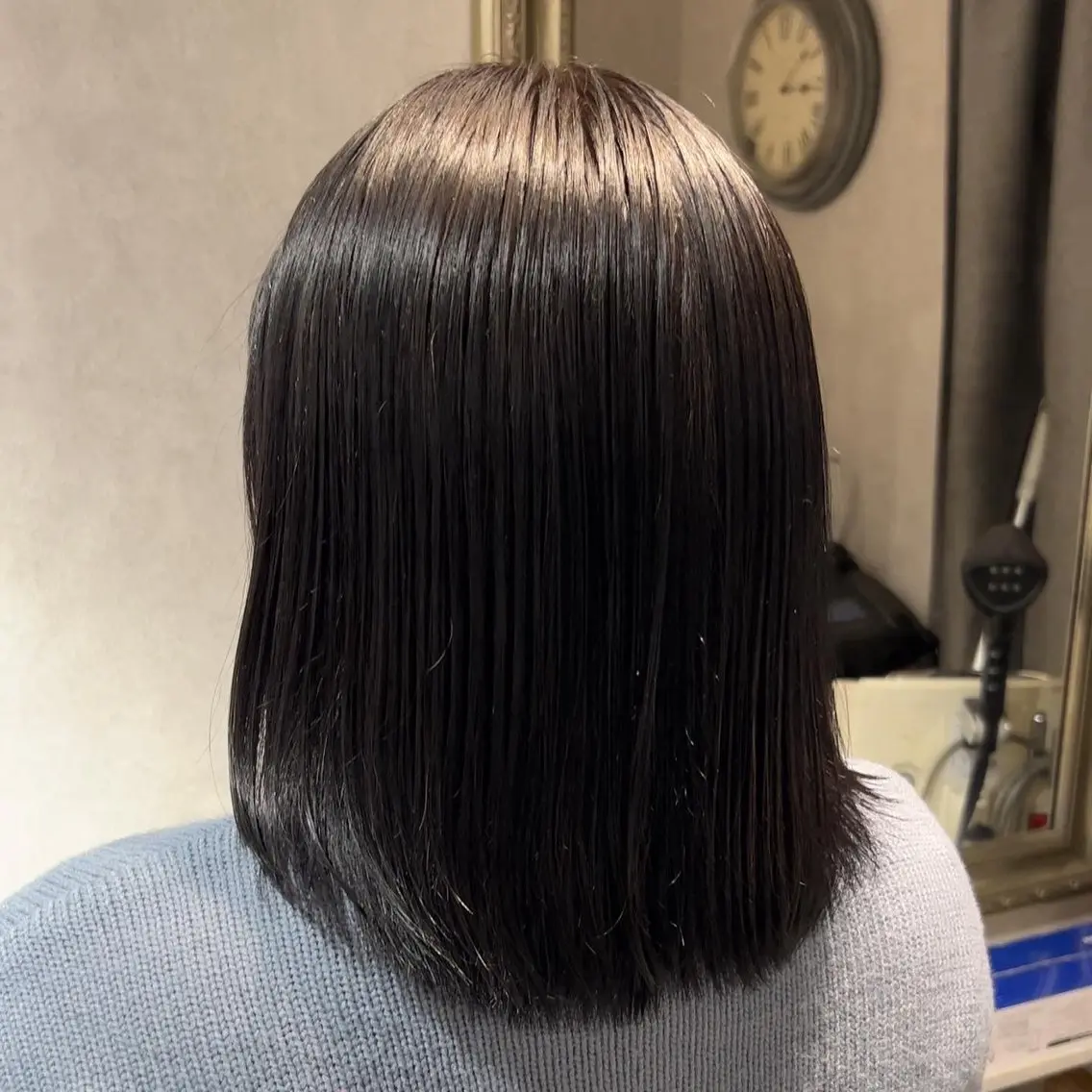 セミロング 学生 韓国風ヘア ヘアカラー ブリーチ🐰インナー ♡ハイライト♡綾🐰のヘアスタイル