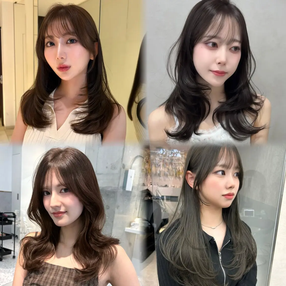 ミディアム カラー ヘアアレンジ カット ヘアカラー トリートメント fumika🎀 ベージュのヘアスタイル