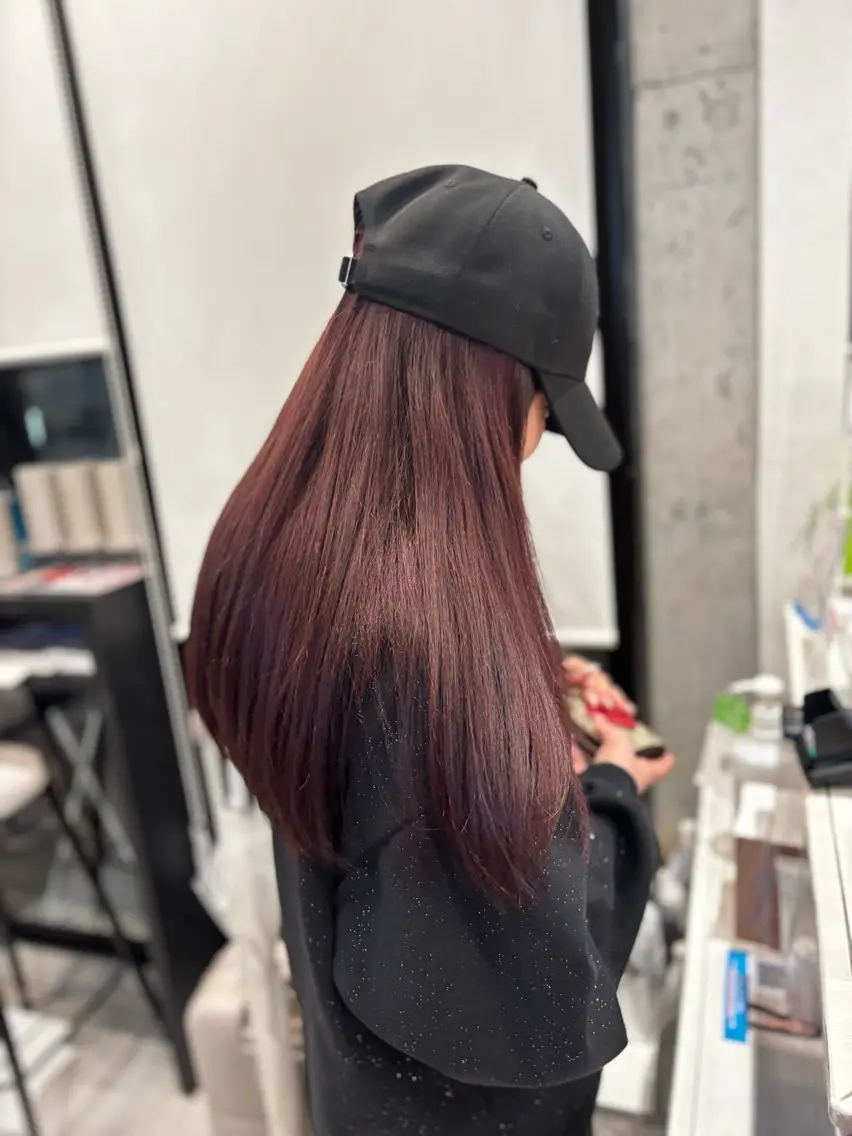 ロング カラー カット ヘアカラー トリートメント 【完全個室】髪質改善 暖色カラー/山崎唯奈のヘアスタイル