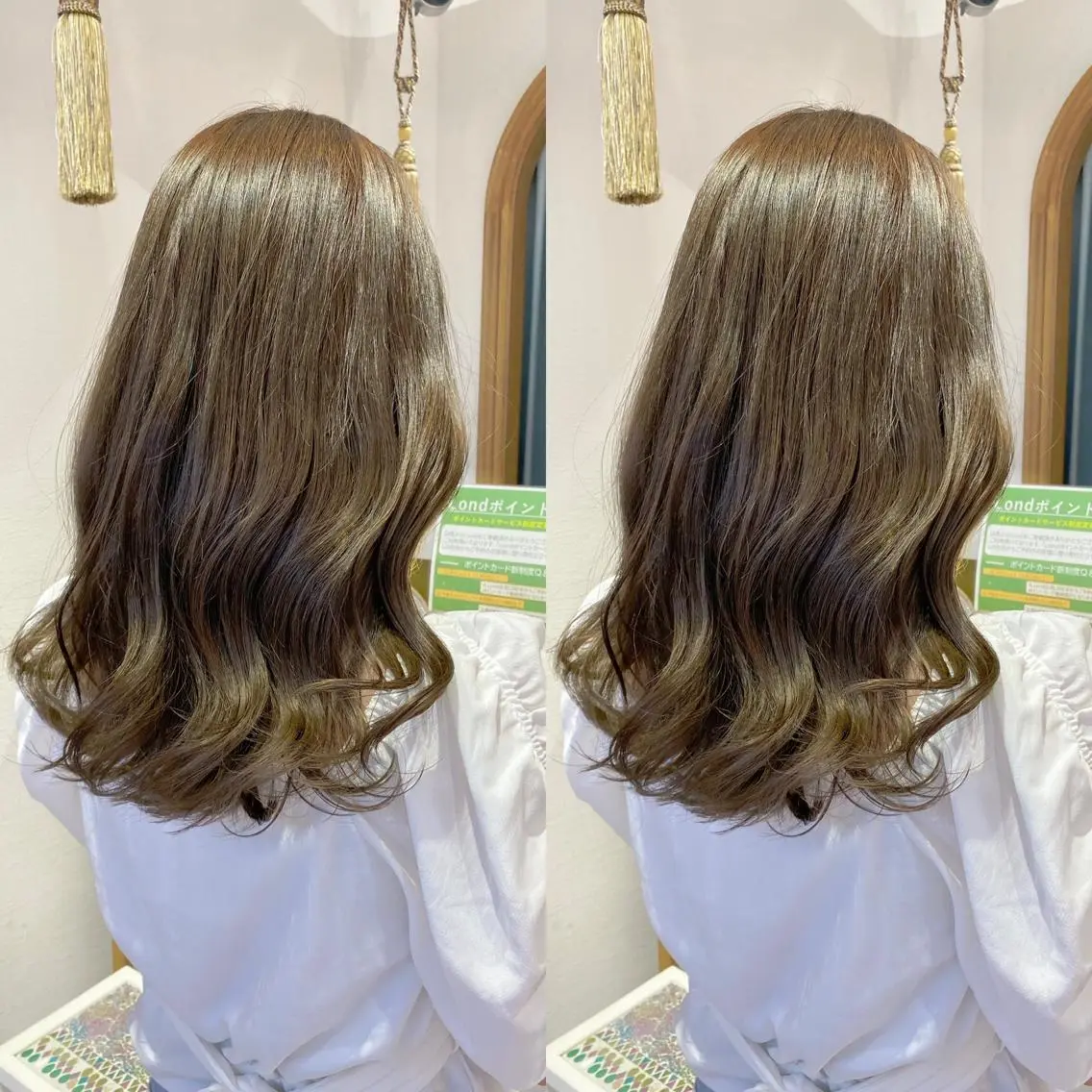 ミディアム カット ヘアカラー トリートメント レイヤーカット /透明感カラー西田のヘアスタイル