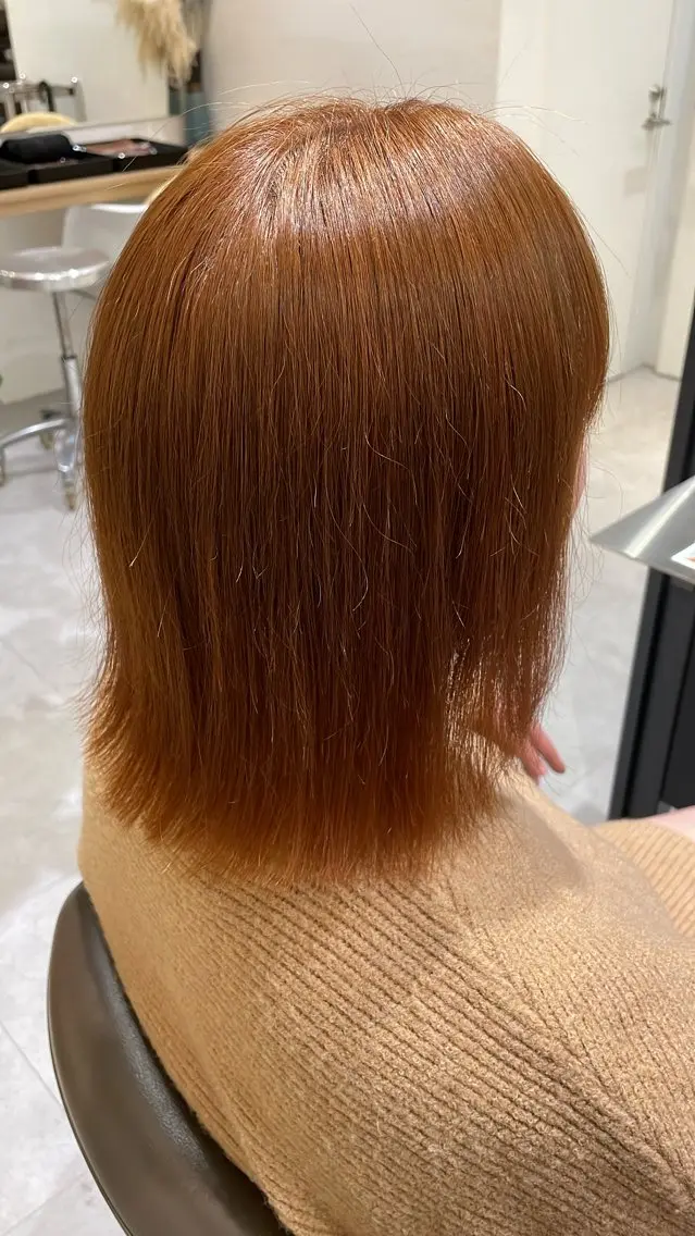 カラー ブラウンカラー オレンジ オレンジブラウン RUKA /メンズパーマのヘアスタイル