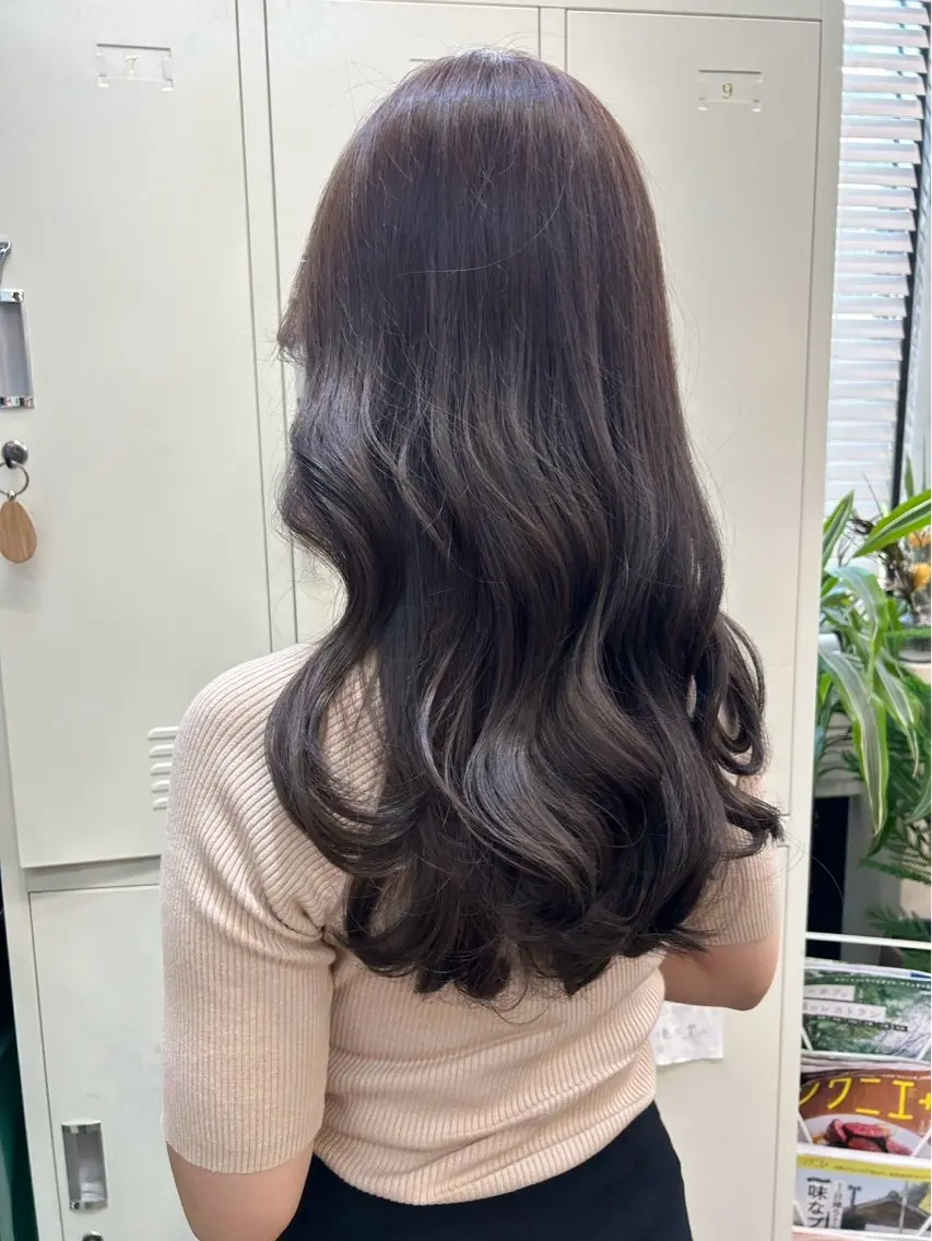 カラー グレージュ ハイトーン/縮毛矯正 /博多/syokoのヘアスタイル
