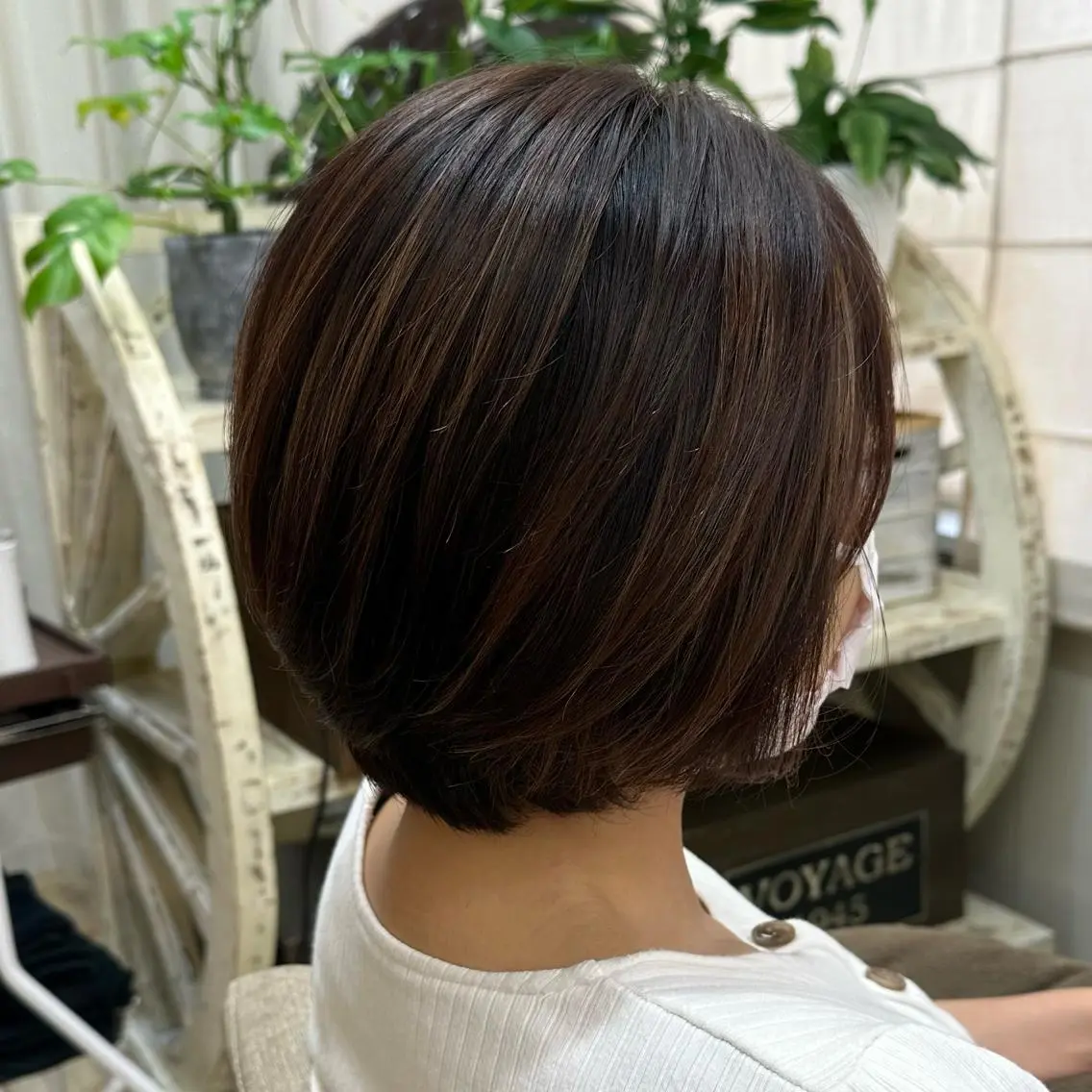 ショート 髪質改善個室サロン' 白髪ぼかし・縮毛矯正のヘアスタイル