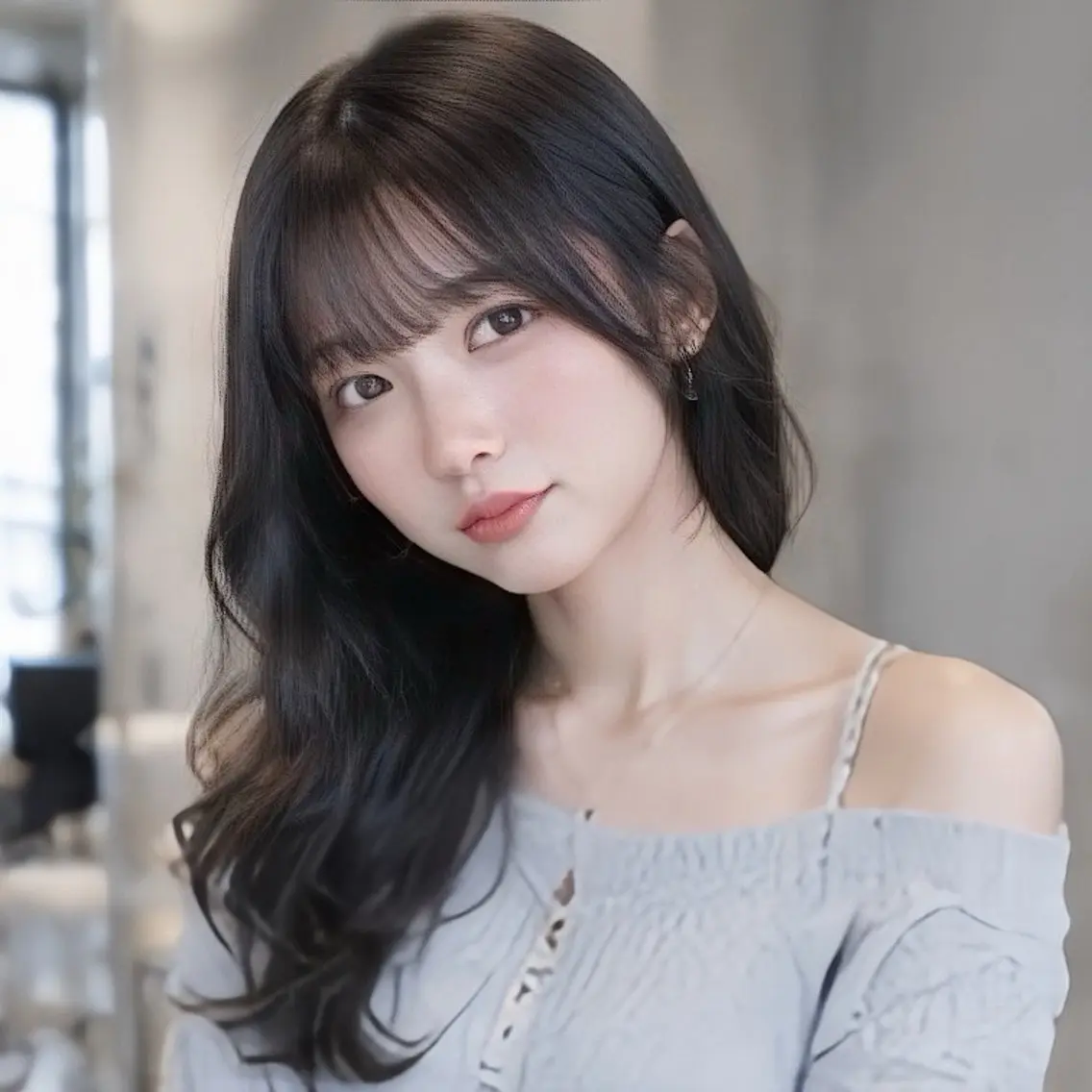 ロング カラー レイヤー/顔まわり /縮毛矯正/おばかんのヘアスタイル