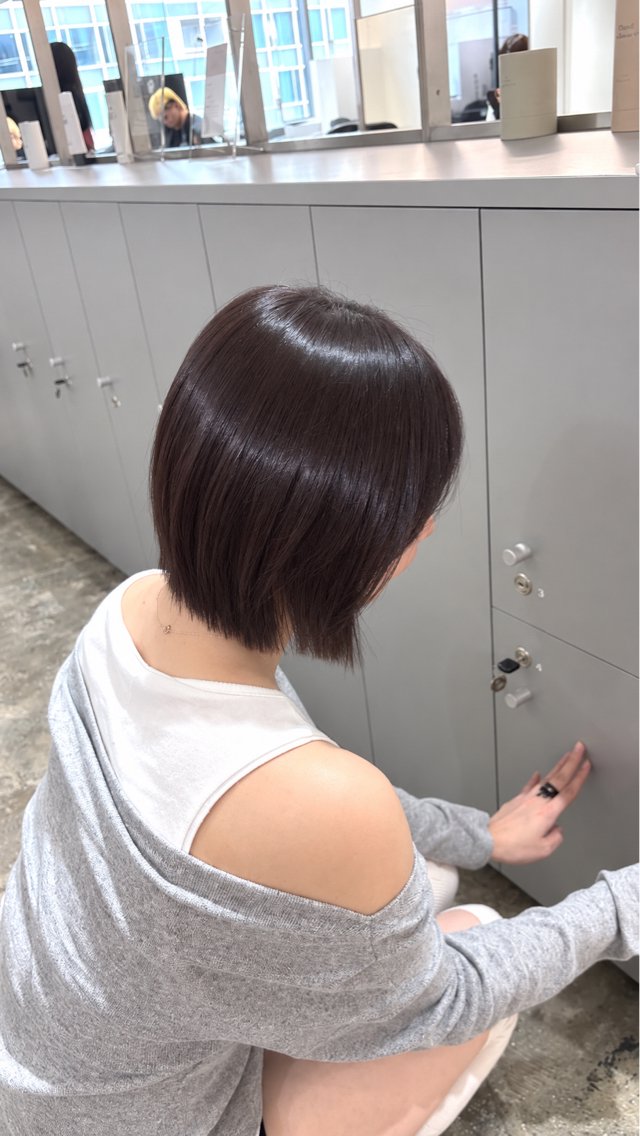 ショート ボブレイヤー ボブ 韓国風ヘア レイヤーカット カット ヘアカラー トリートメント 髪質改善/韓国ヘア/ 艶髪/aoba 🖤のヘアスタイル